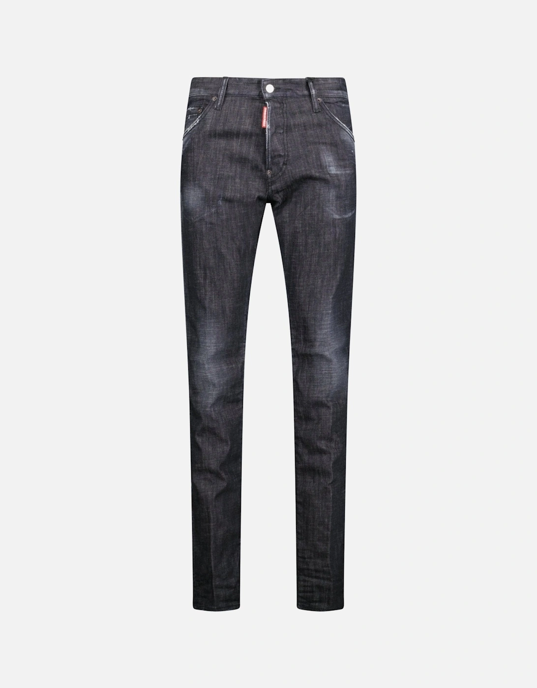 'Cool Guy' Felt Logo Slim Fit Jeans Black, 5 of 4