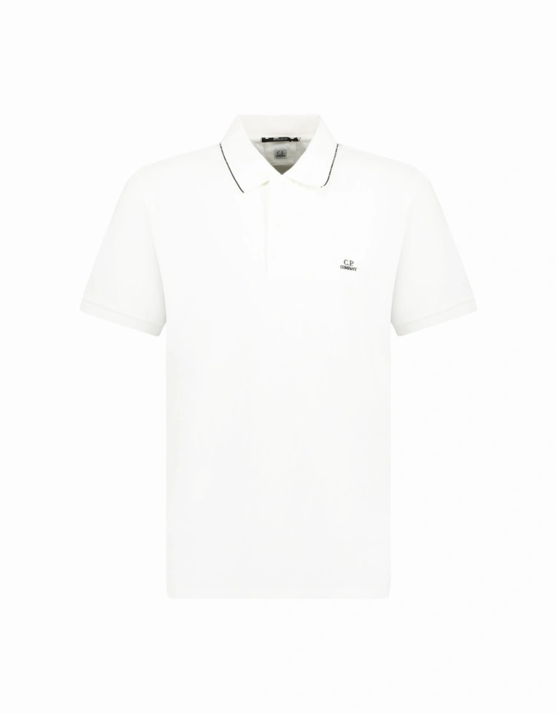 Button Short Sleeve Regular Polo-Shirt White