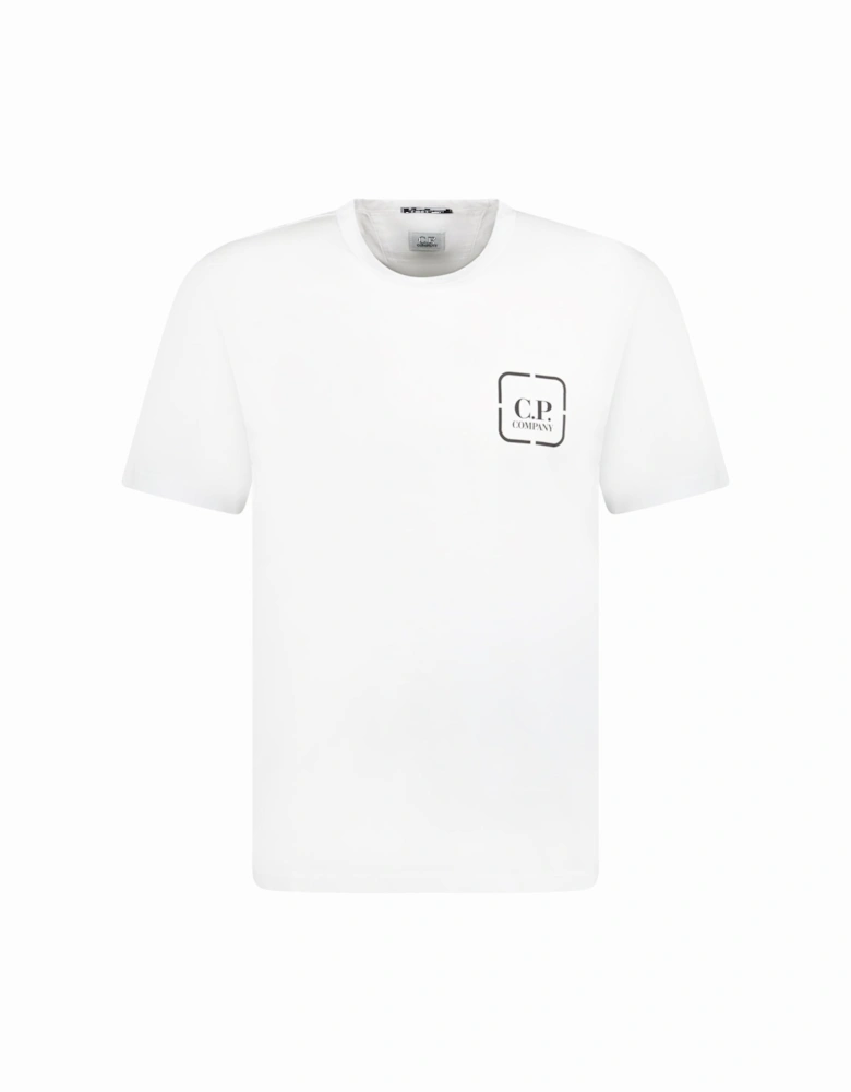 Metropolis Stamp Print Mercerised T-Shirt White