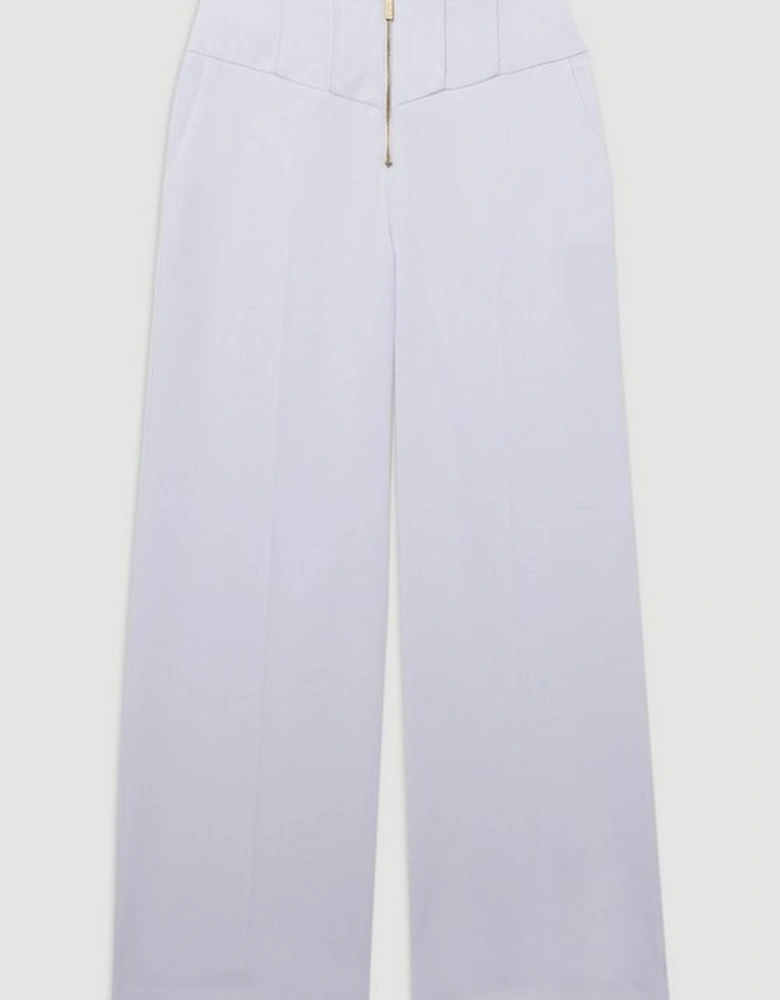 Tailored Stitch Detail Straight Leg Trouser