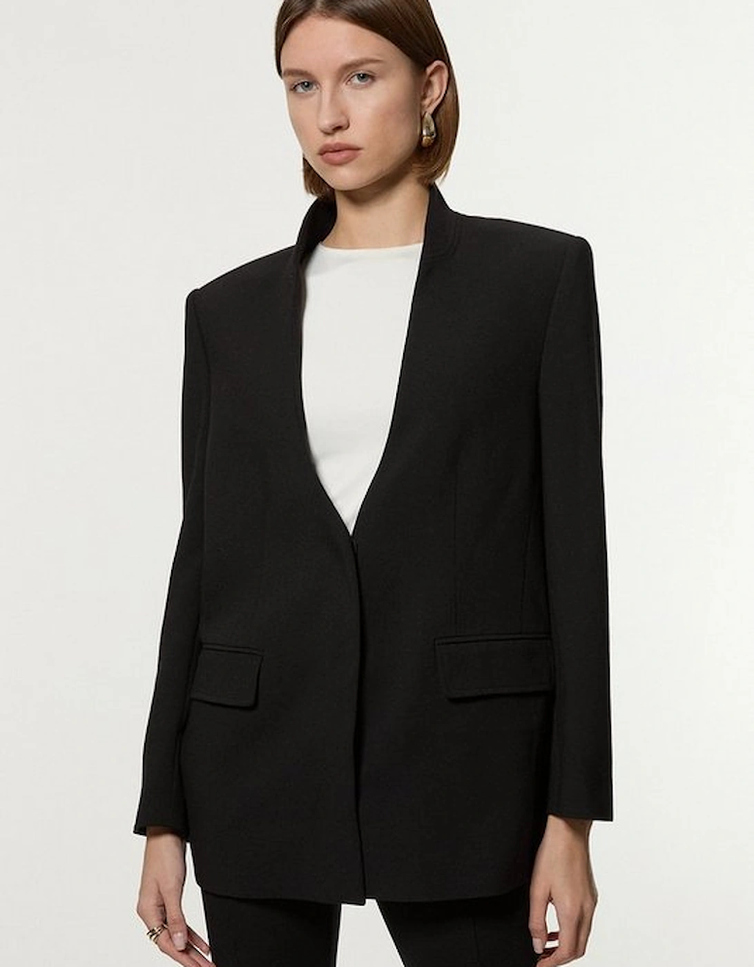 Compact Stretch Essential Oversize Tailored Blazer