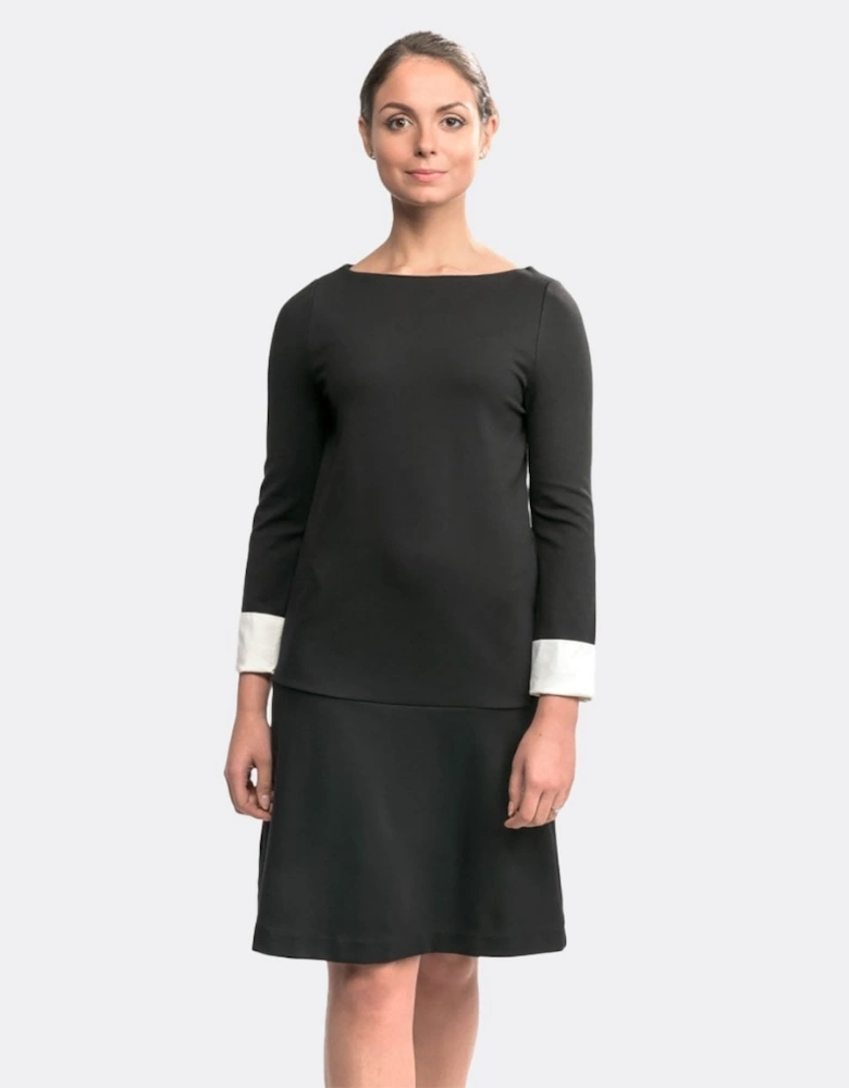 Lula Cuff Long Sleeve Slash Neck Womens Dress