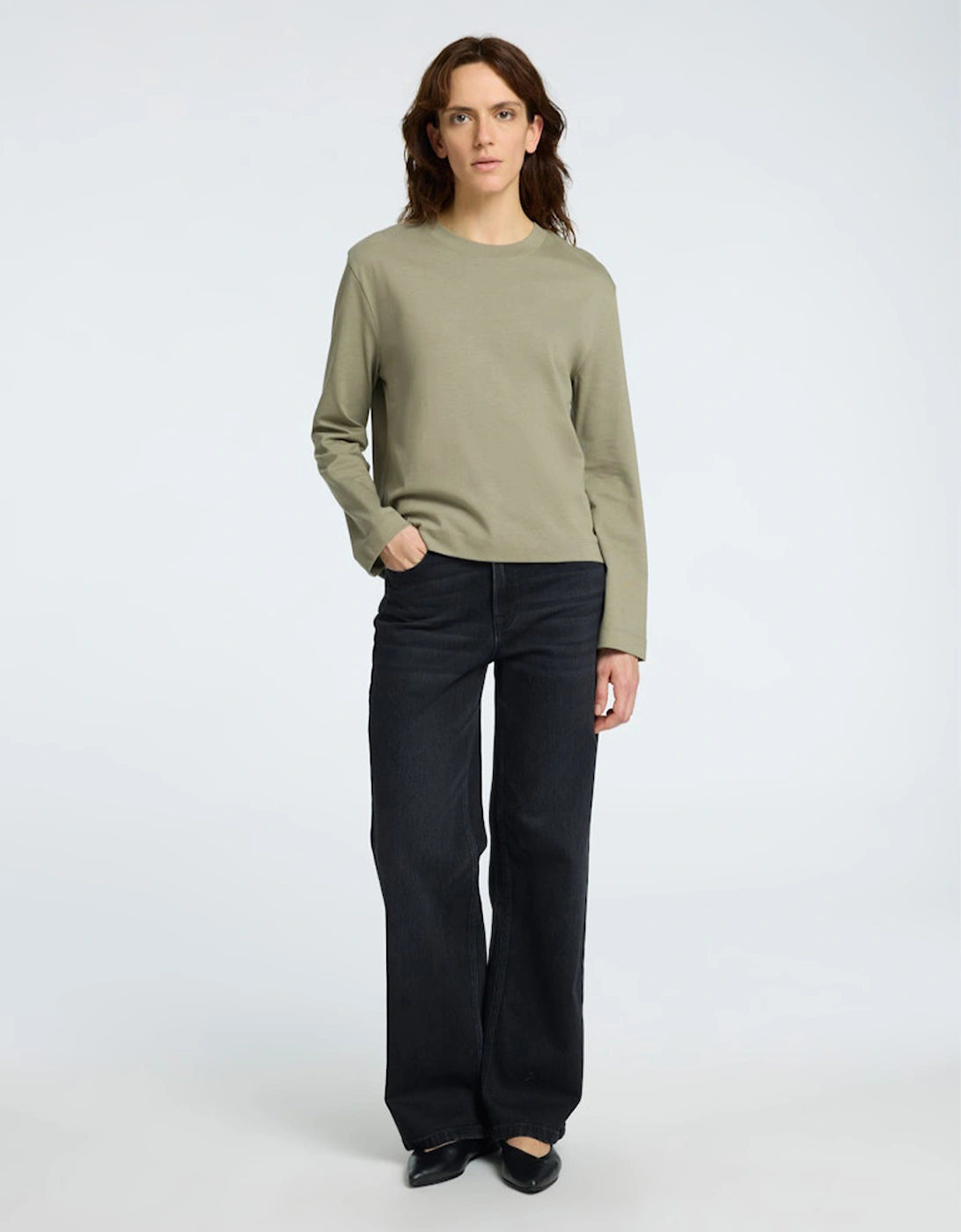 Femme Essential Long Sleeve Boxy Tee Vertiver