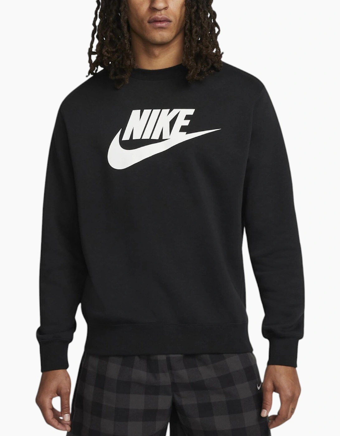 Nike Men's NIKE DQ4912 Mens Sweatshirt Sportswear Club Fleece Crew Neck Pullover Jumper New - Black