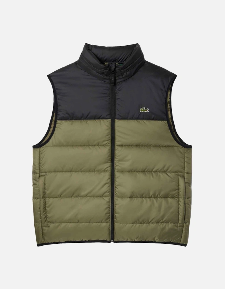 Water-Repellent Gilet Khaki/Black