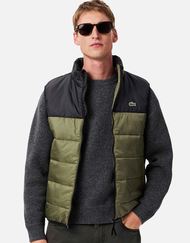 Water-Repellent Gilet Khaki/Black