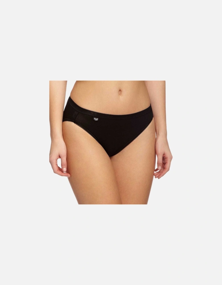 Basic+ 4-Pack Tai Briefs, Black