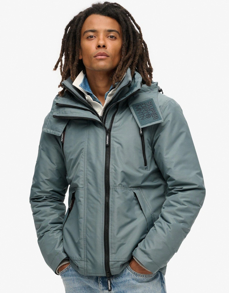 Hooded Mountain Windbreaker Jacket - Blue