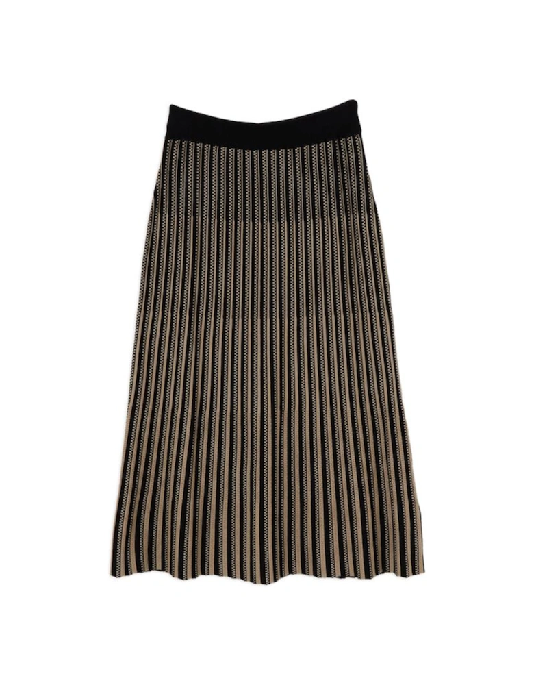 Viscose Blend Jacquard Knit Full Skirt