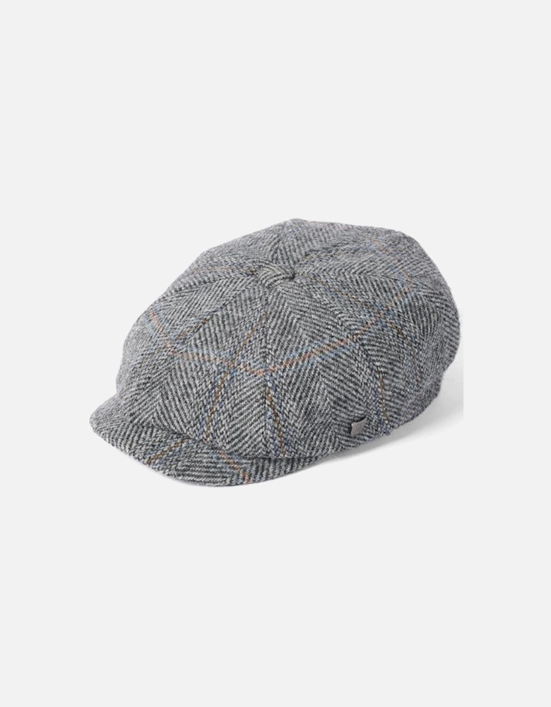 Hats Harris Tweed Herringbone Carloway Newsboy Cap Grey