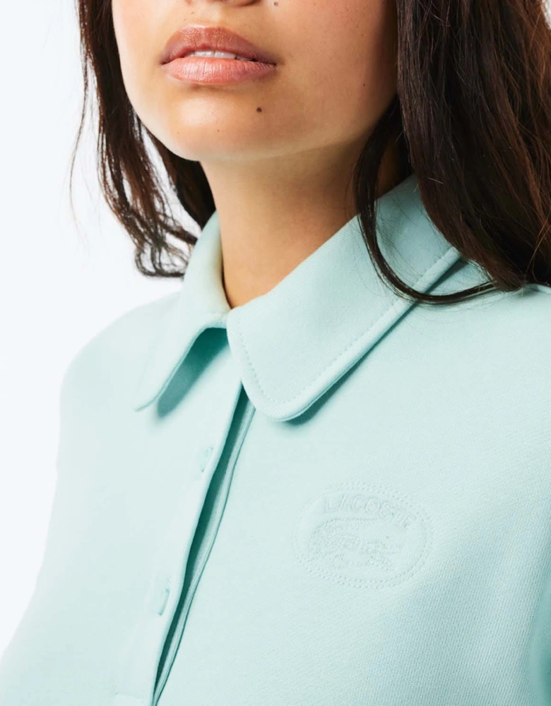 Relaxed Fit Embroidered Polo Sweatshirt