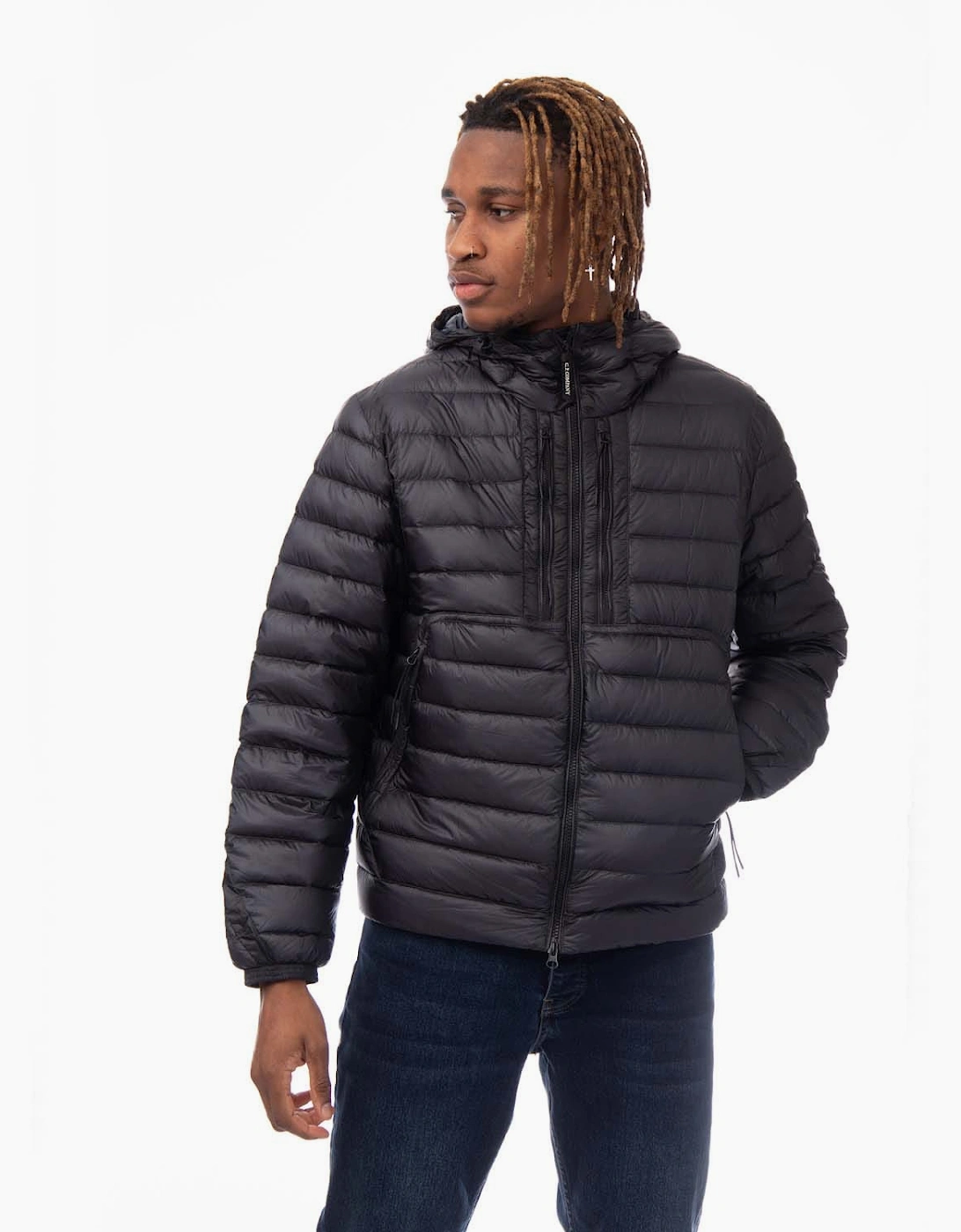 CP Company Men's D.D. Shell Goggle Down Jacket - Navy - Size: 40/Regular