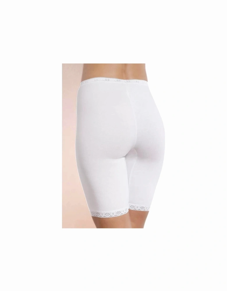 2-Pack Basic+ Cotton Long Shorts, White