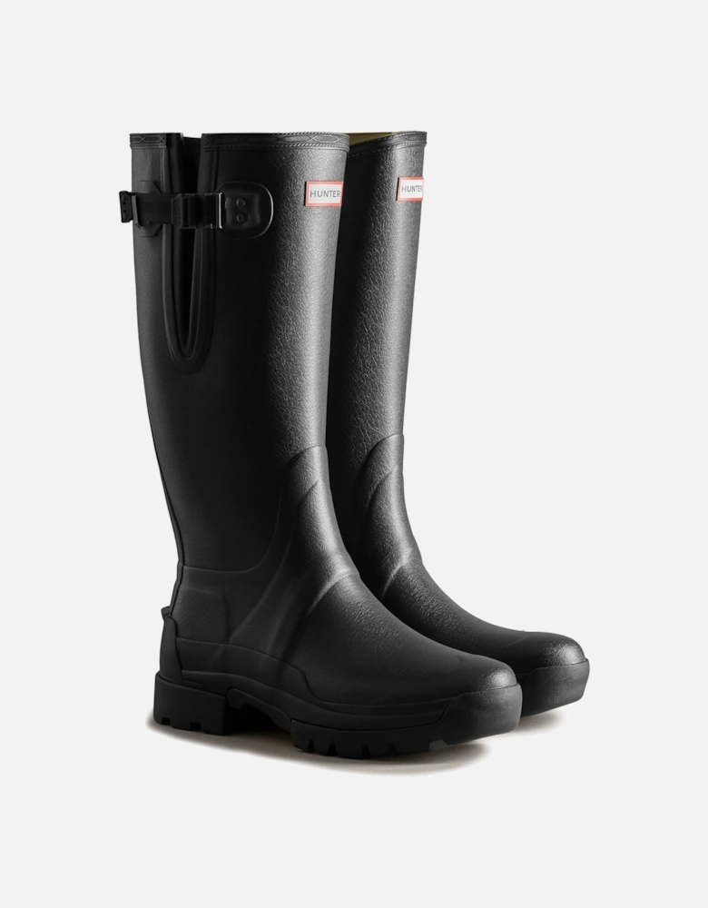 Mens Black MFT9136RNP-BLK Balmoral Adjustable Wellington Boots