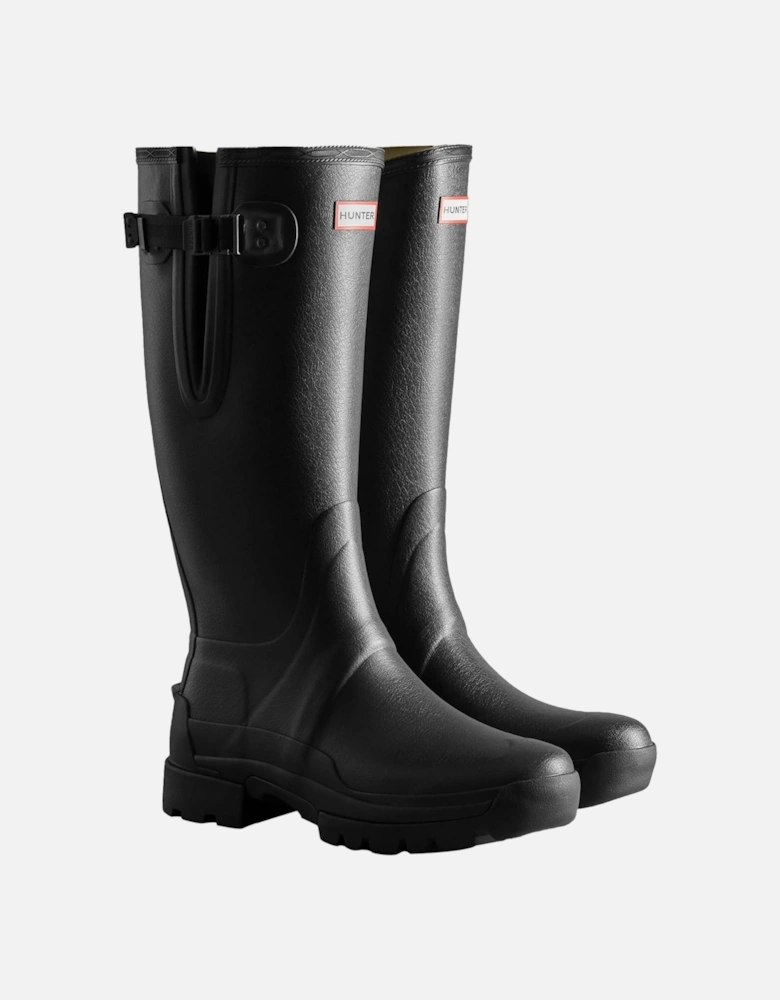 Mens Black MFT9136RNP-BLK Balmoral Adjustable Wellington Boots