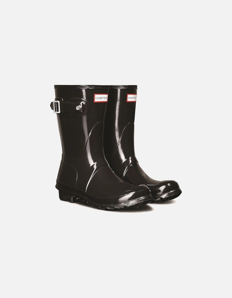 Womens  Gloss Black WFS1000RGL-BLK Original Short Wellington Boots