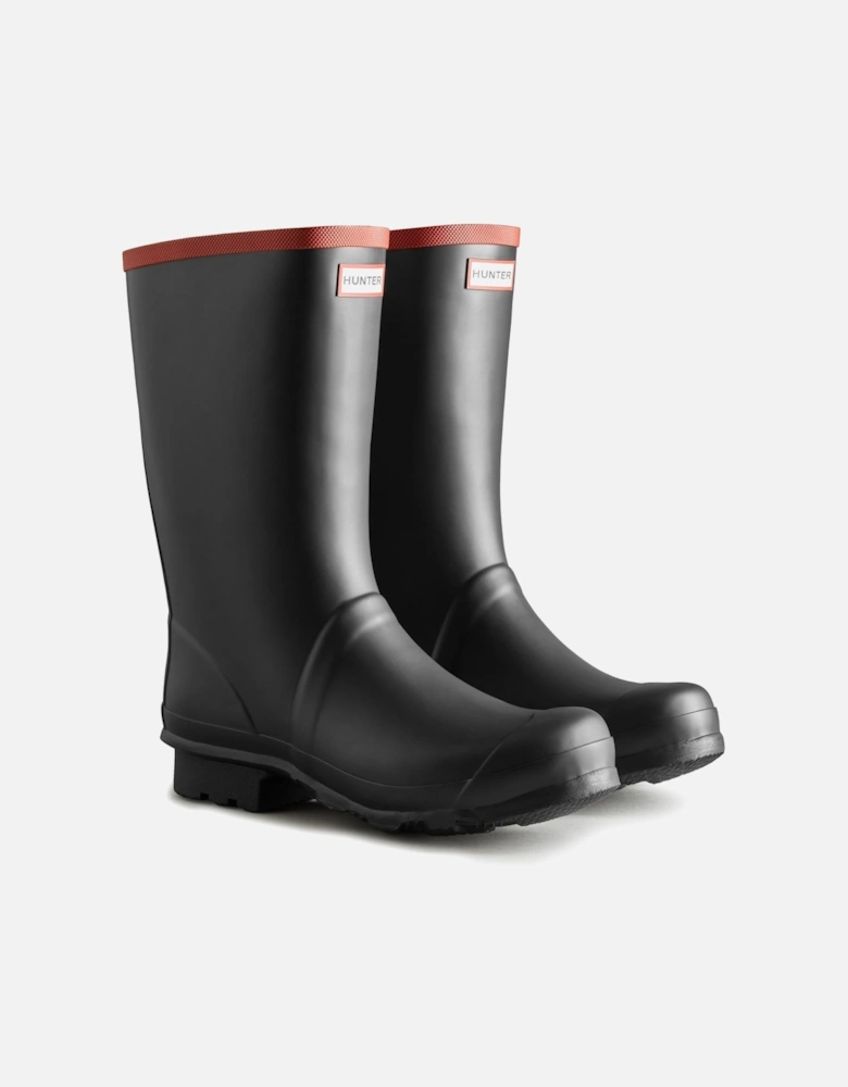 Unisex Black UFS4004RMA-BLK Argyll Short Knee Wellington Boots