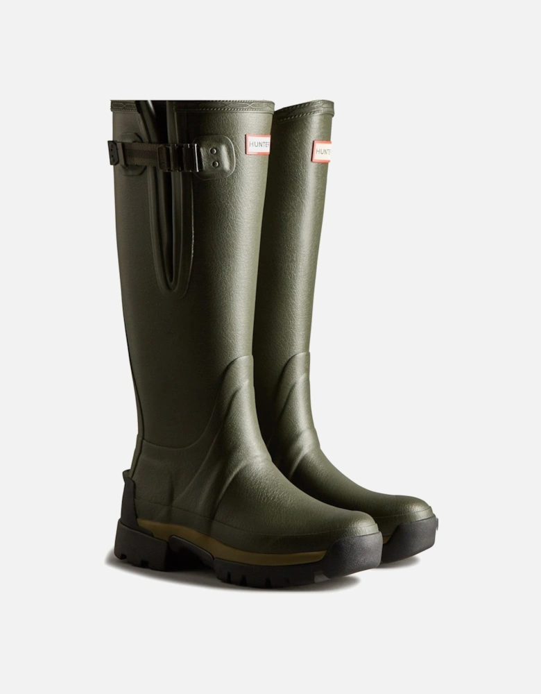 Womens  Dark Green  WFT2201RNP-DOV Balmoral Adjustable Neoprene Lined Wellington Boots