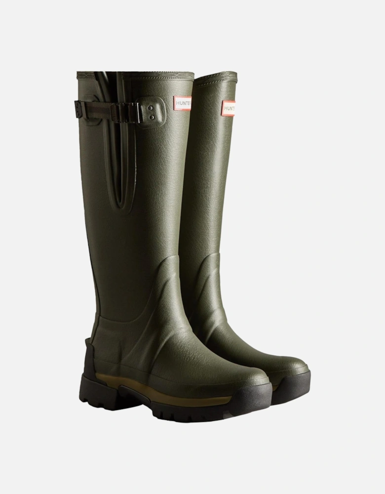 Womens  Dark Green  WFT2201RNP-DOV Balmoral Adjustable Neoprene Lined Wellington Boots