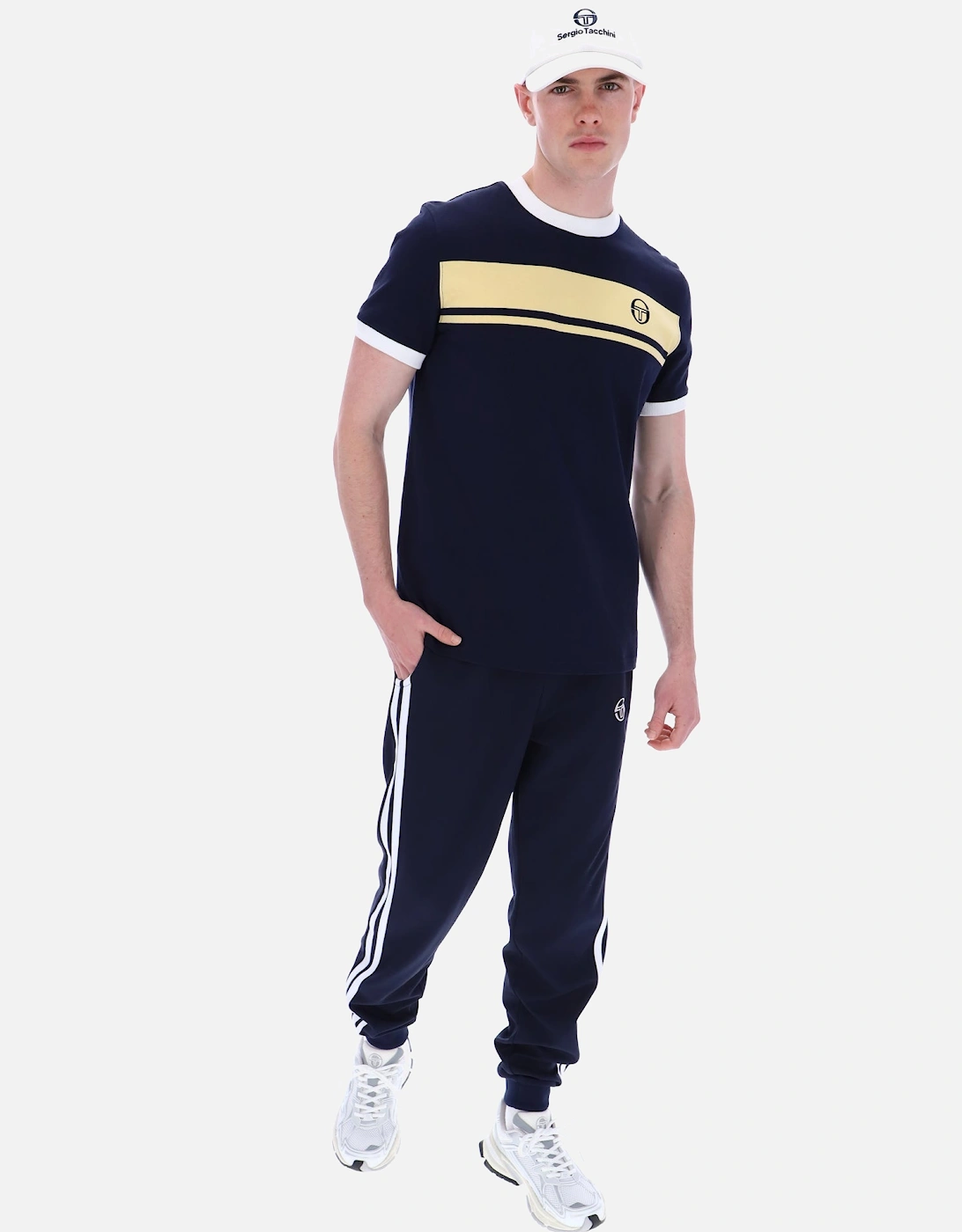 Sergio Tacchini Men's Navy T-Shirt Q2 - : 42/Regular Xl