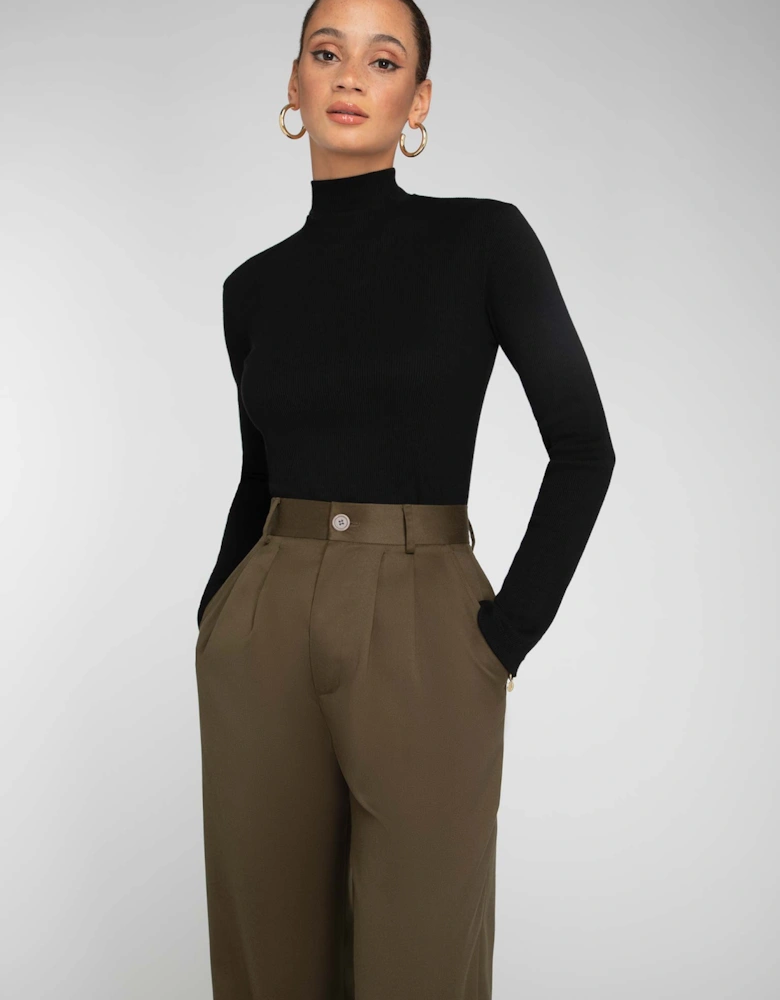 North Mock Neck Top in Black