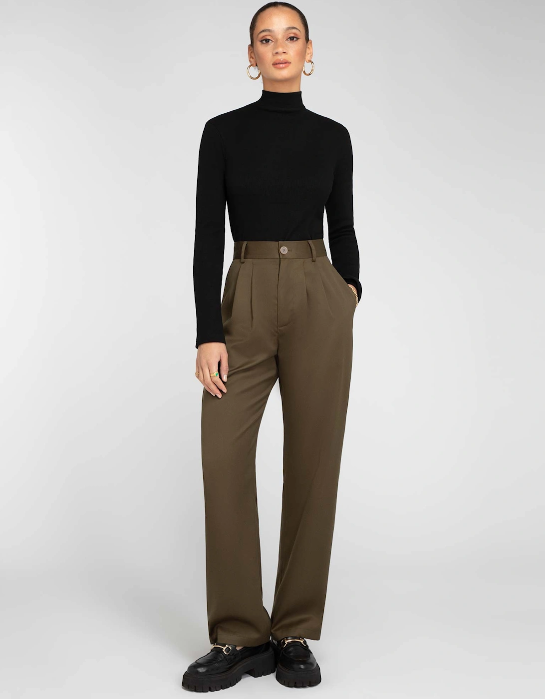 North Mock Neck Top in Black
