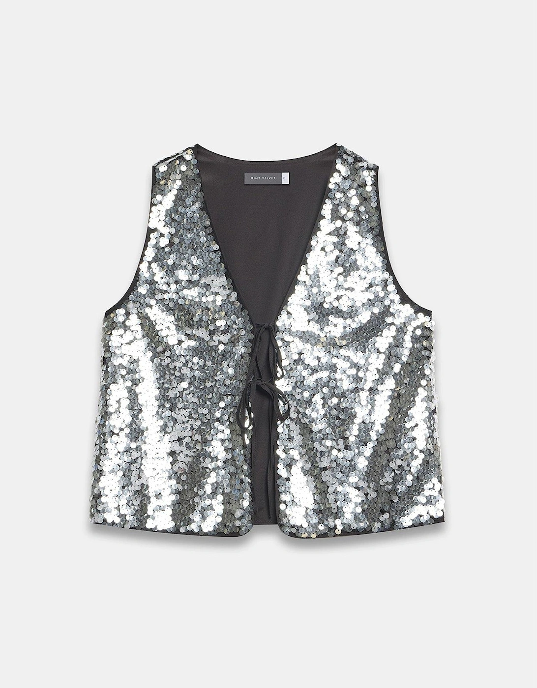 Grey Sequin Waistcoat