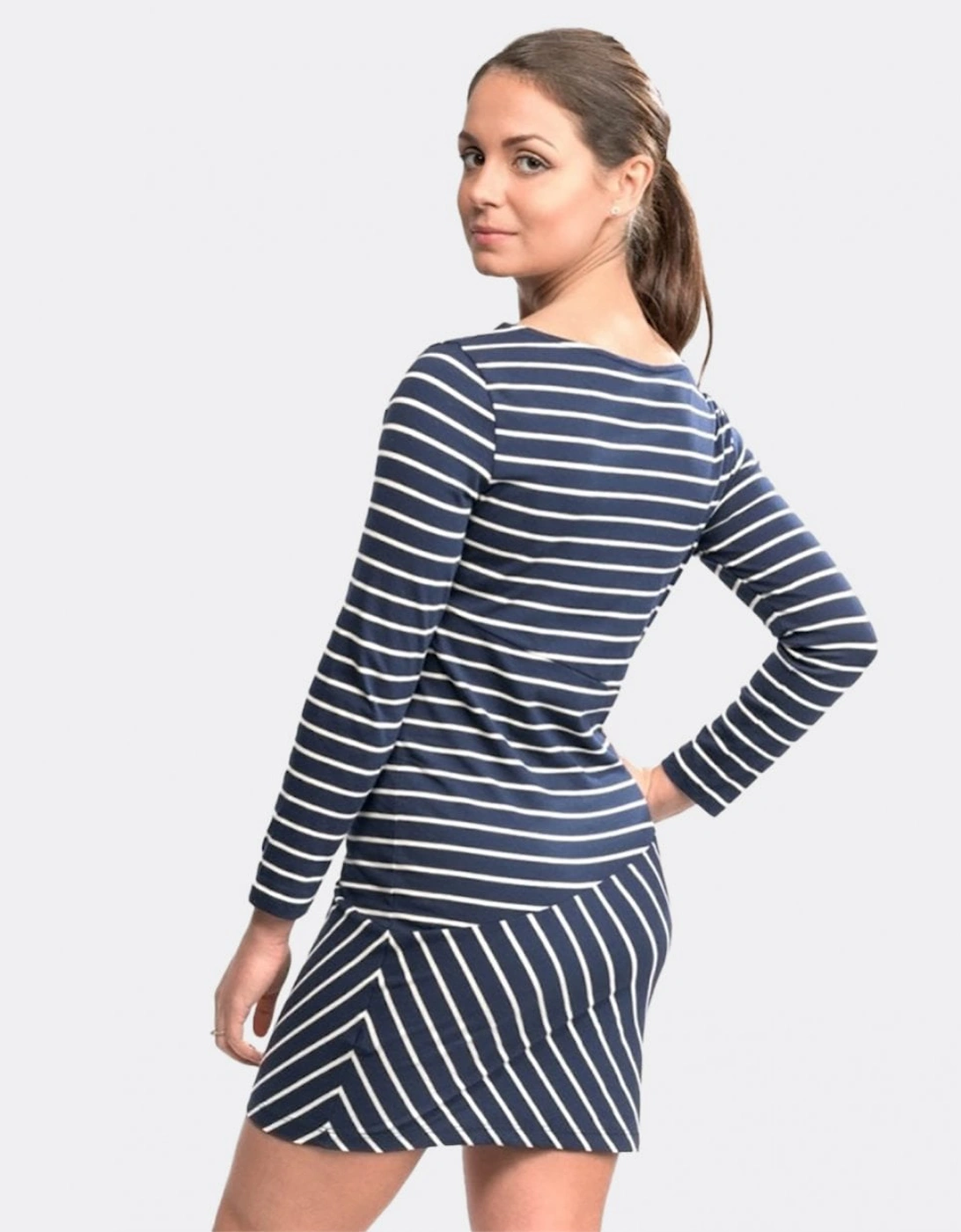 Spring Tim Tim Long Sleeve Slash Neck Womens Dress