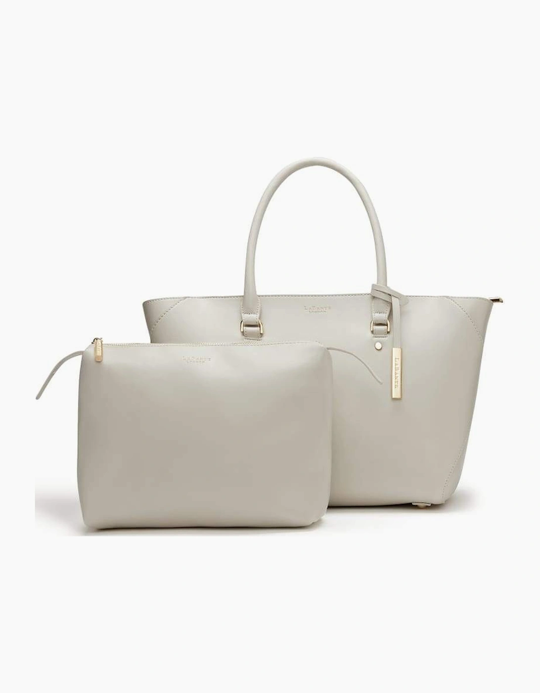 Labante London Women's Sophie Grey Tote HandBag - White