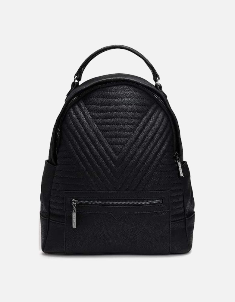 Camberwell Black Quilted Vegan Backpack