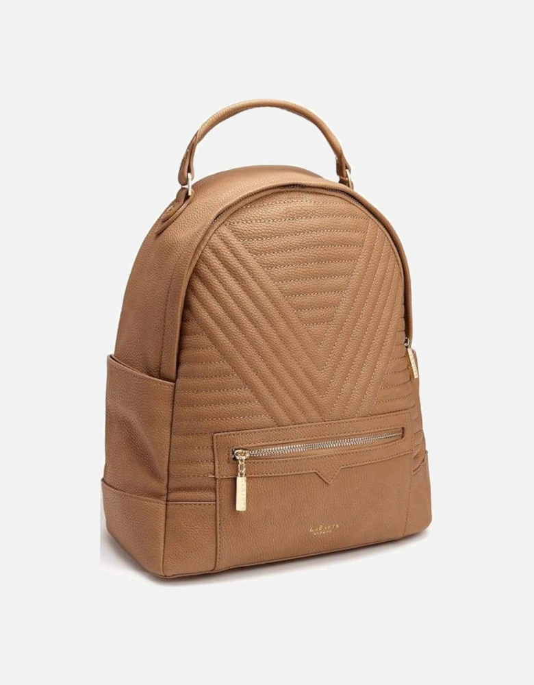 Camberwell Brown Quilted Vegan Laptop Backpack