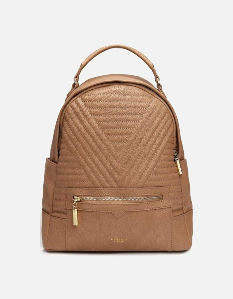 Camberwell Brown Quilted Vegan Laptop Backpack