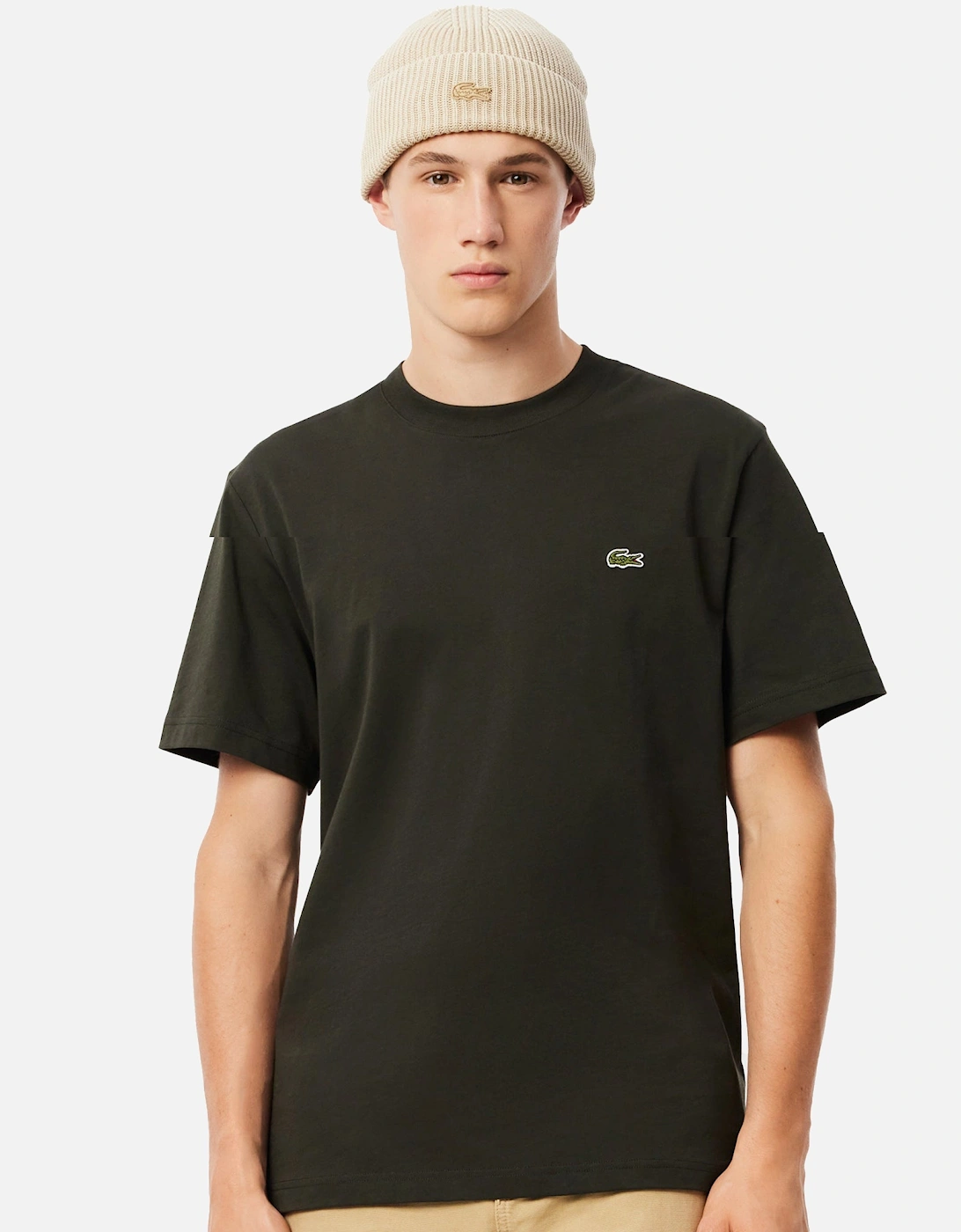 Classic Fit Cotton T-Shirt Dark Khaki Green