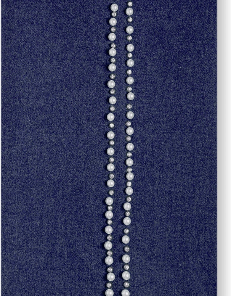 Pearl Navy Scarf