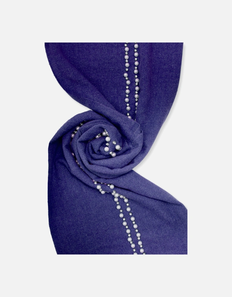 Pearl Navy Scarf