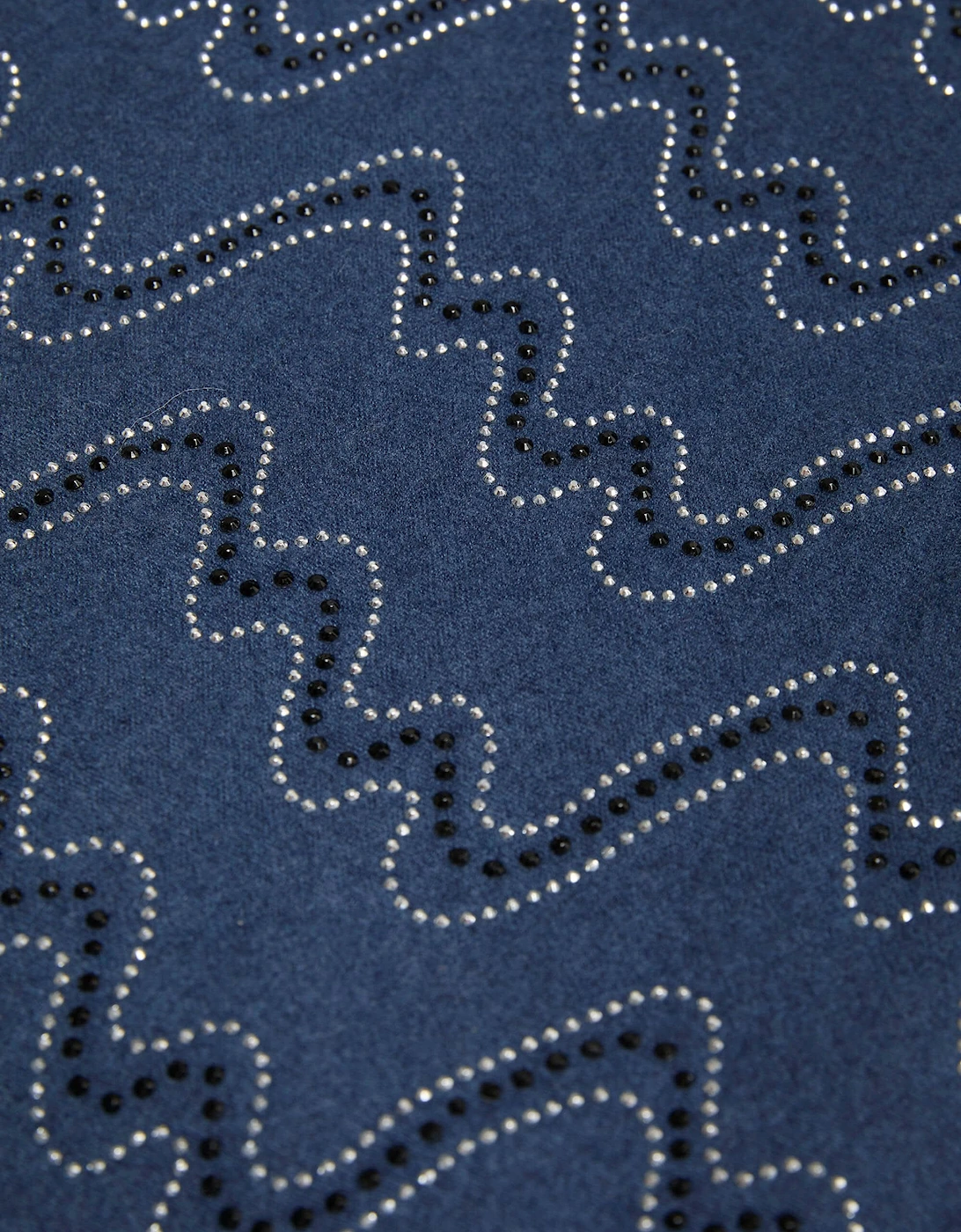 Crystal Wave Navy Scarf