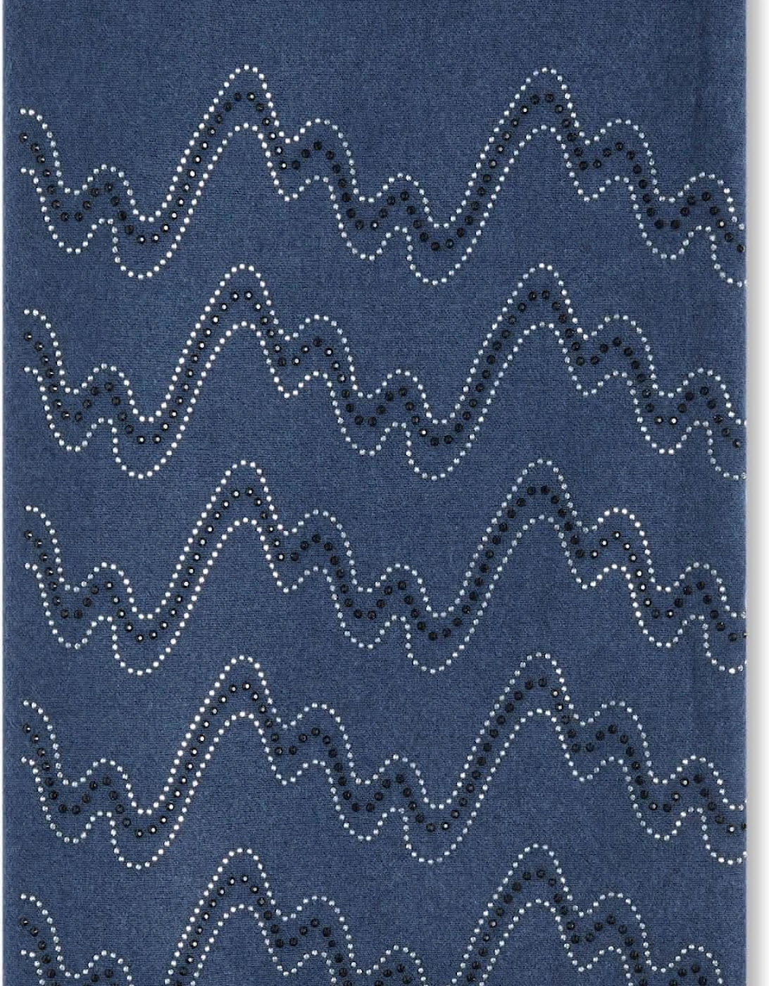 Crystal Wave Navy Scarf, 5 of 4