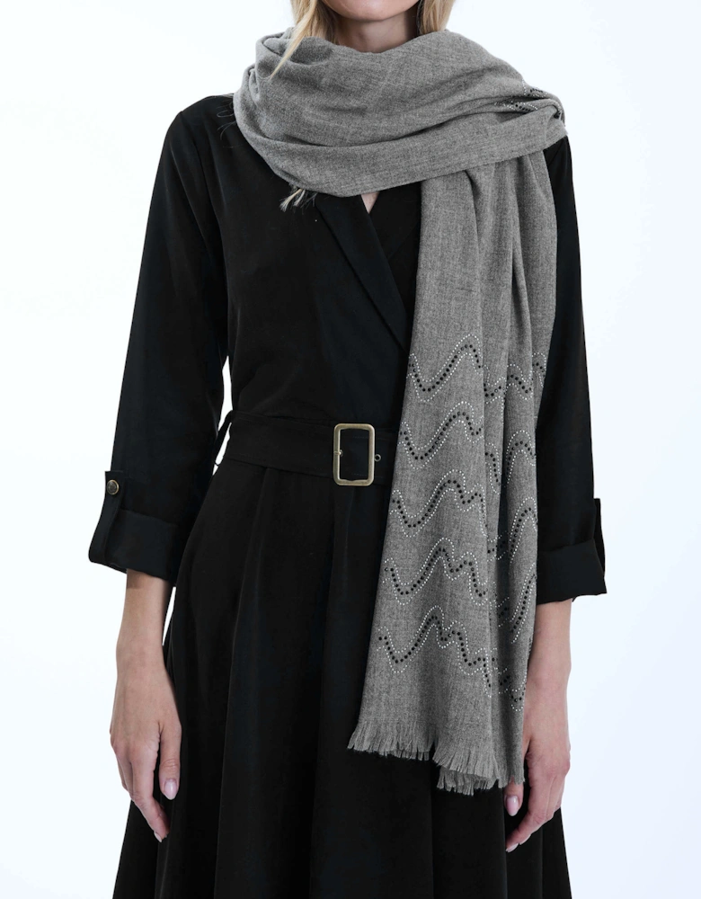 Crystal Wave Grey Scarf