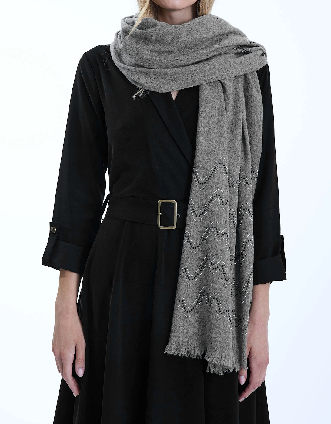 Crystal Wave Grey Scarf