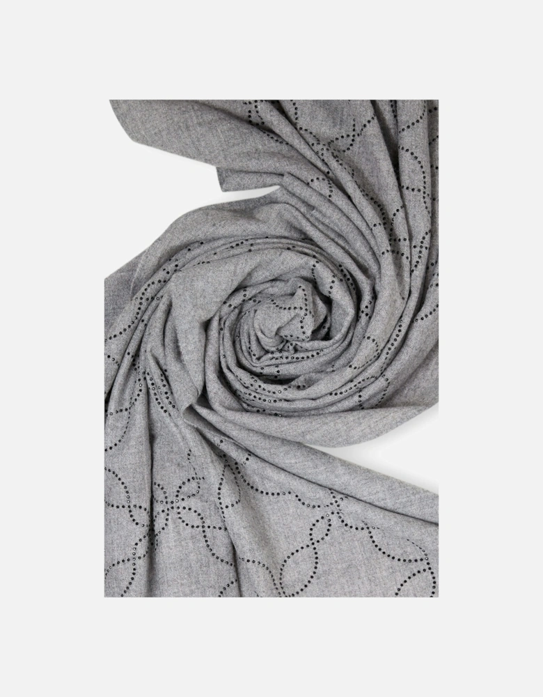 Mandala Pale Grey Scarf