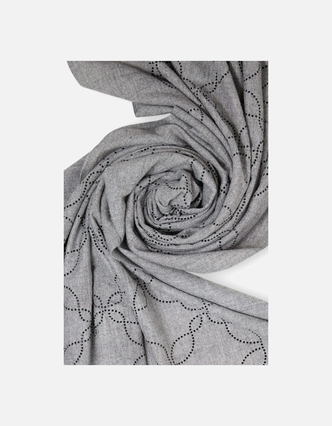 Mandala Pale Grey Scarf