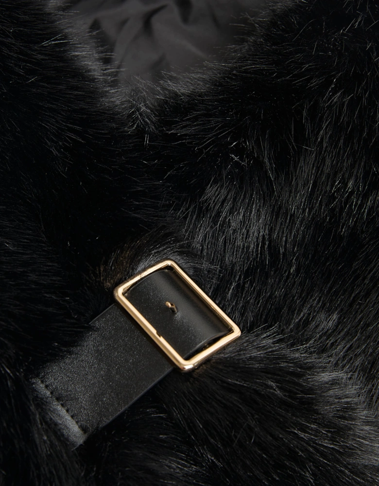 Faux Fur Black Collar