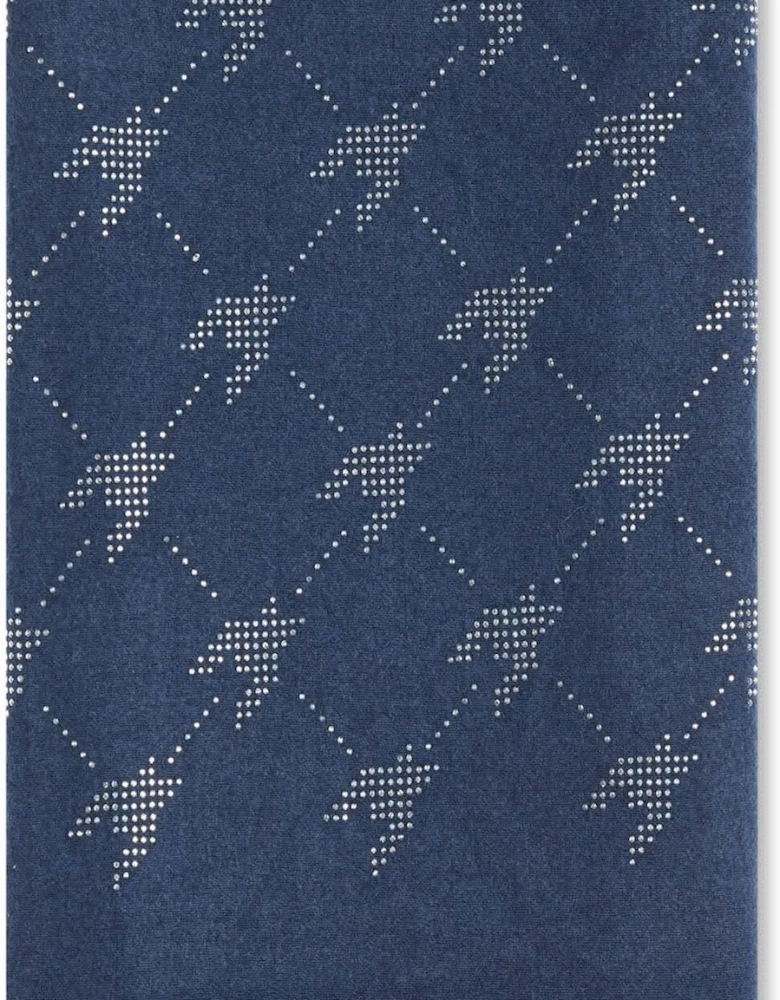 Houndstooth Navy Scarf