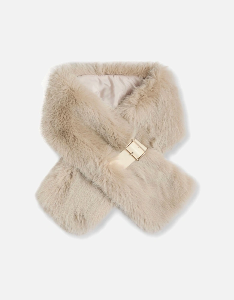 Faux Fur Beige Collar