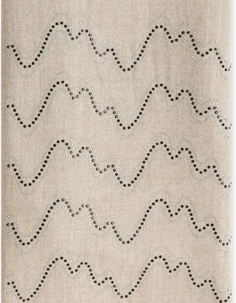 Crystal Wave Beige Scarf