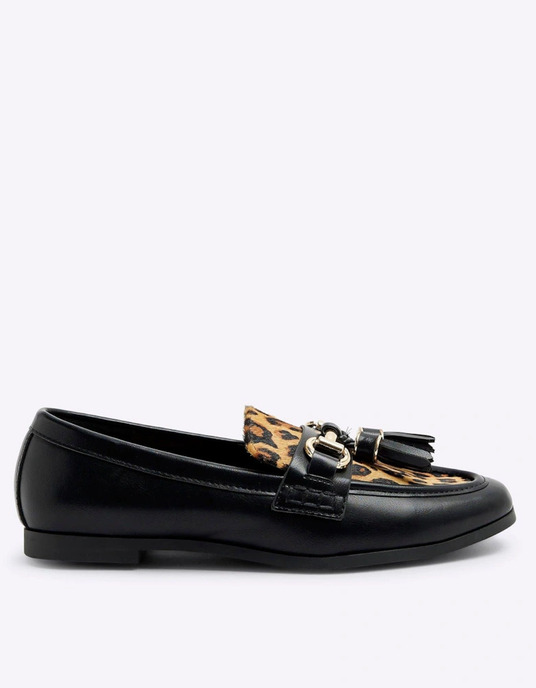 Tassel Snaffle Detail Loafer - Black