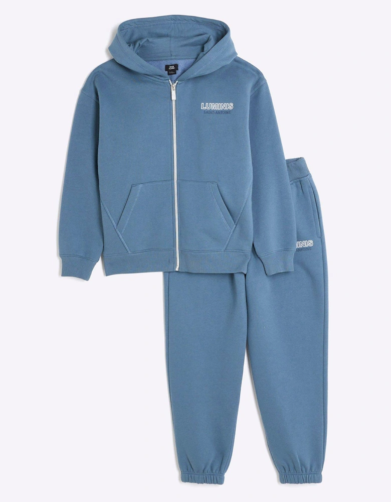 Boys Luminis Zip Through Hoodie Set - Blue