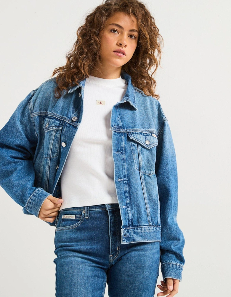 Boxy Denim Jacket - Blue