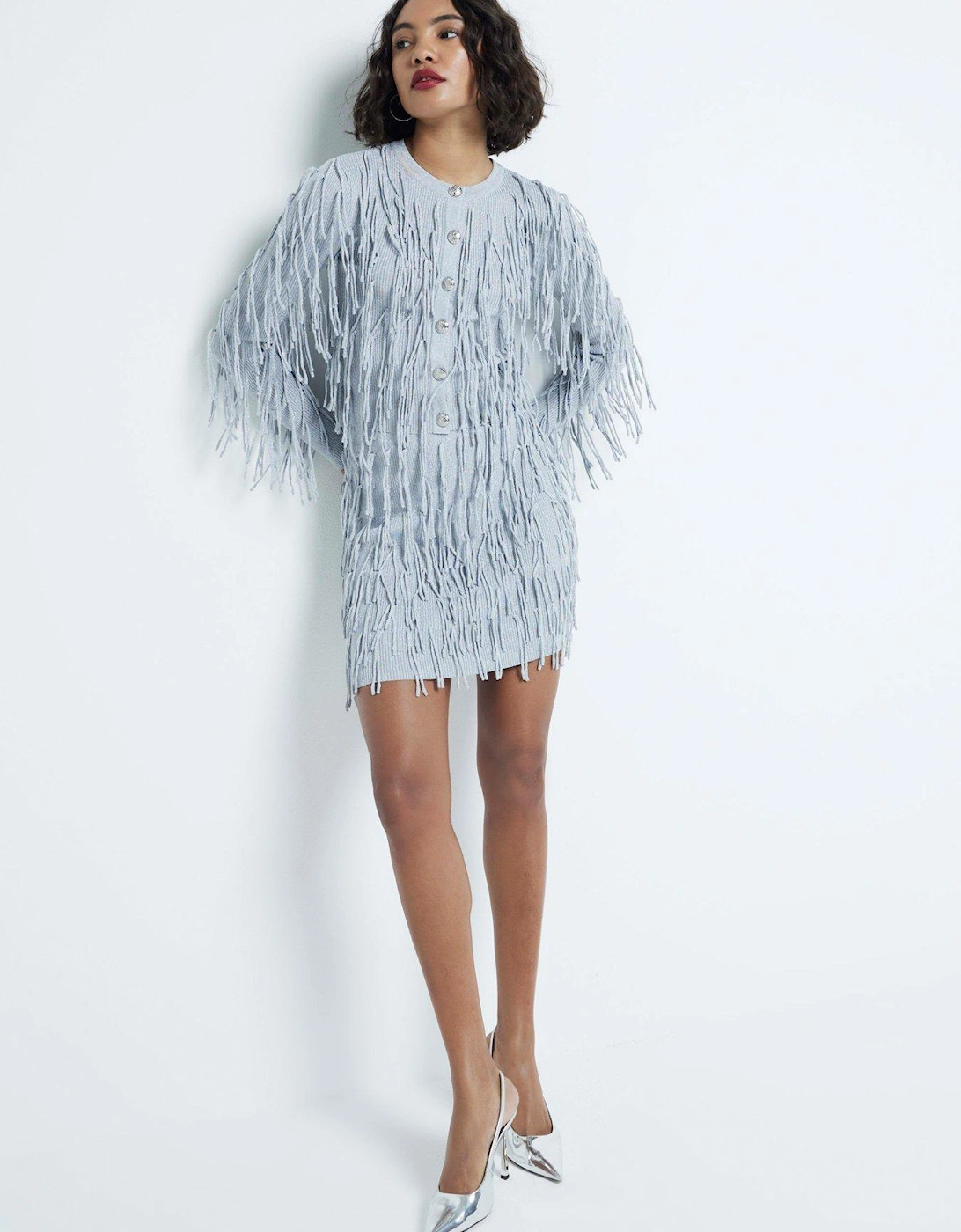 Ultimate Fringe Cardigan - Silver, 7 of 6