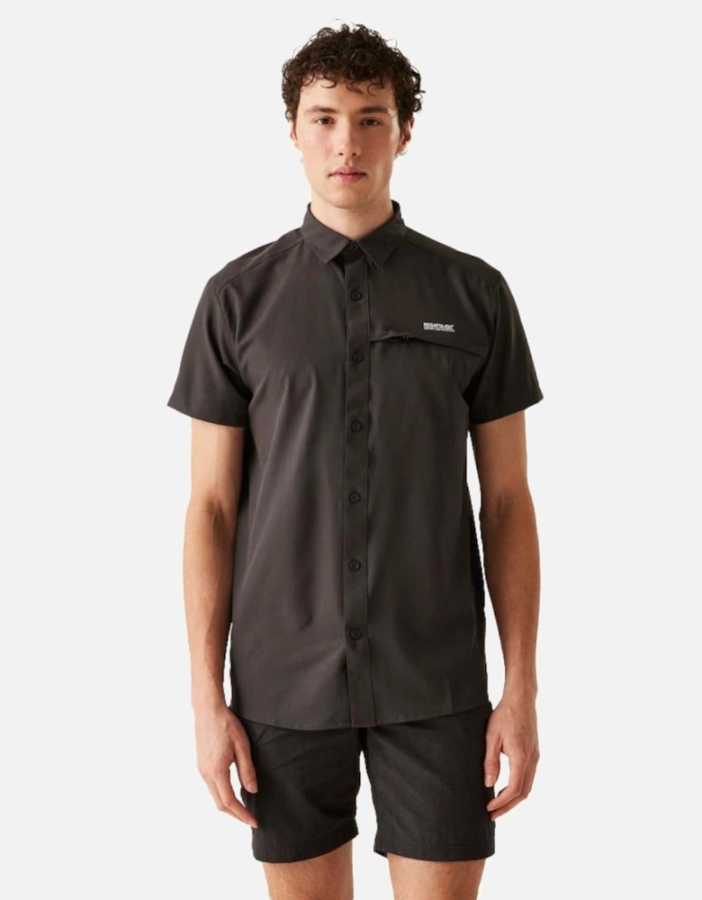 Mens Travel Packaway Short Sleeve Shirt